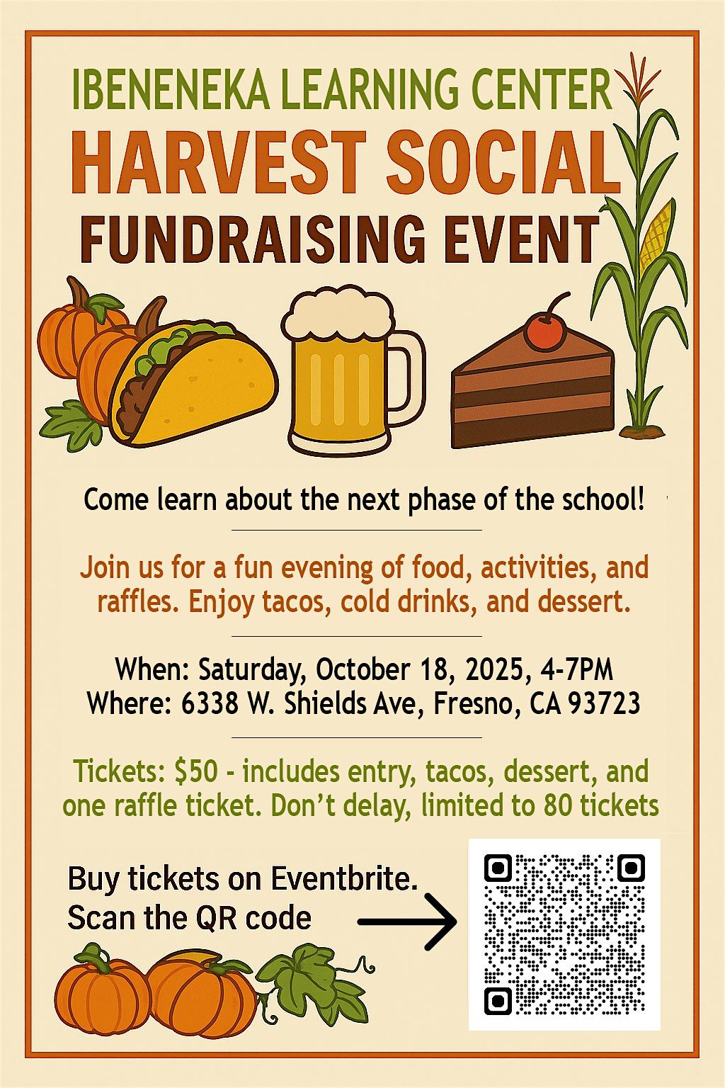 Ibeneneka Learning Center Fall 2025 Fundraiser, 18 October | Event in Fresno | AllEvents