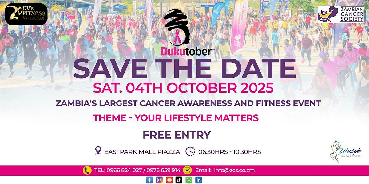 Dukutober Cancer Awareness & Fitness Event, 4 October | Event in Lusaka | AllEvents