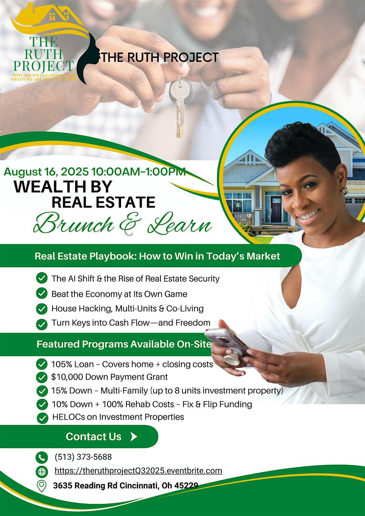 The Ruth Project: Wealth by Real Estate, 16 August | Event in Cincinnati | AllEvents
