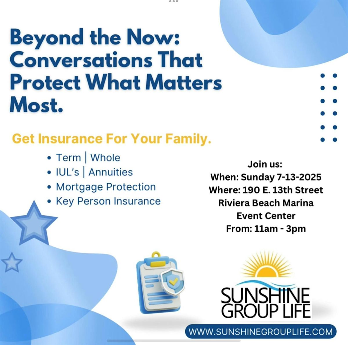 Beyond The Now: Conversations That Protect What Matters Most, 13 July | Event in Riviera Beach | AllEvents