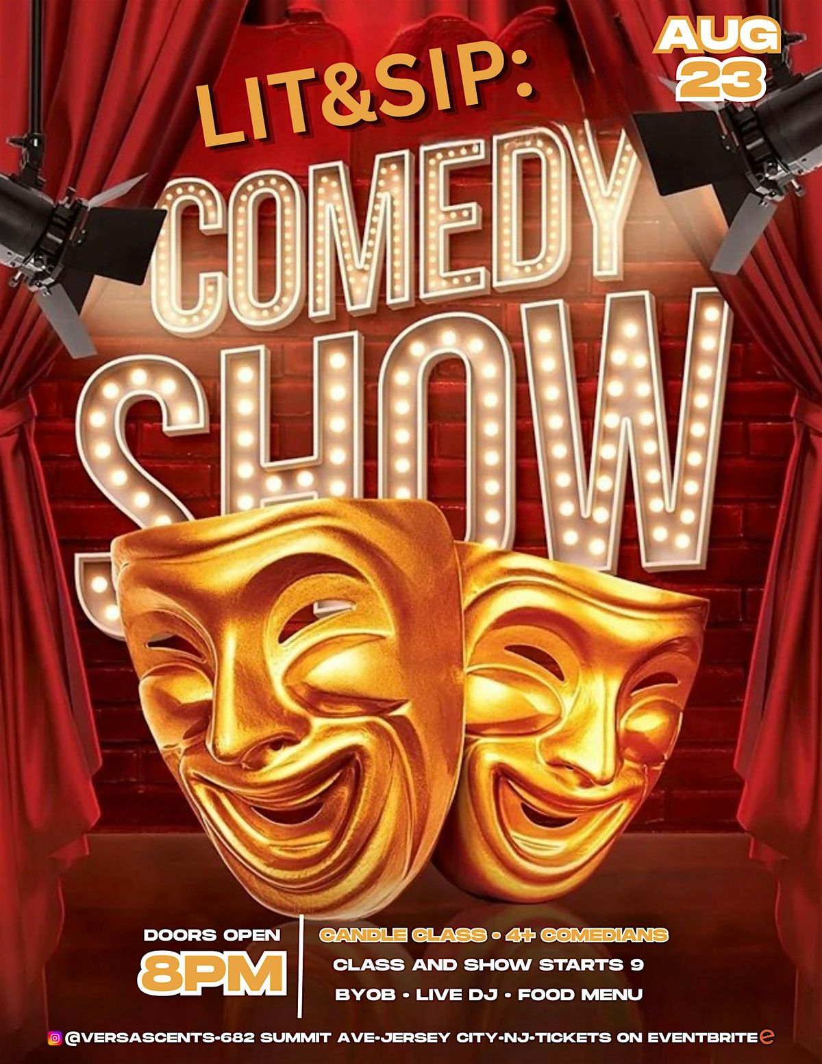 Lit & Sip: Comedy Night – Back by Popular Demand!, 23 August | Event in Jersey City | AllEvents