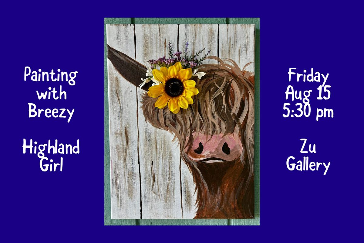 Painting with Breezy - Highland Girl, 15 August | Event in Cortez | AllEvents