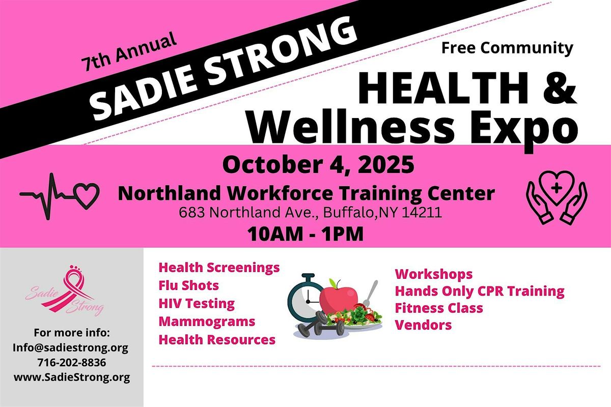 7th Annual Sadie Strong Community Health and Wellness Expo, 4 October | Event in Buffalo | AllEvents