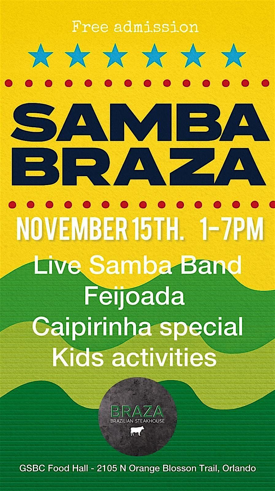 Samba Braza, 15 November | Event in Orlando | AllEvents