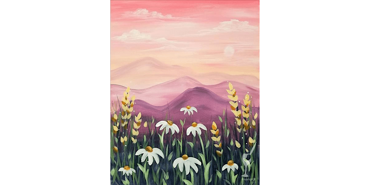 Misty Mountain Blooms - Paint and Sip in Houston | Classpop!™, 3 November | Event in Baytown | AllEvents