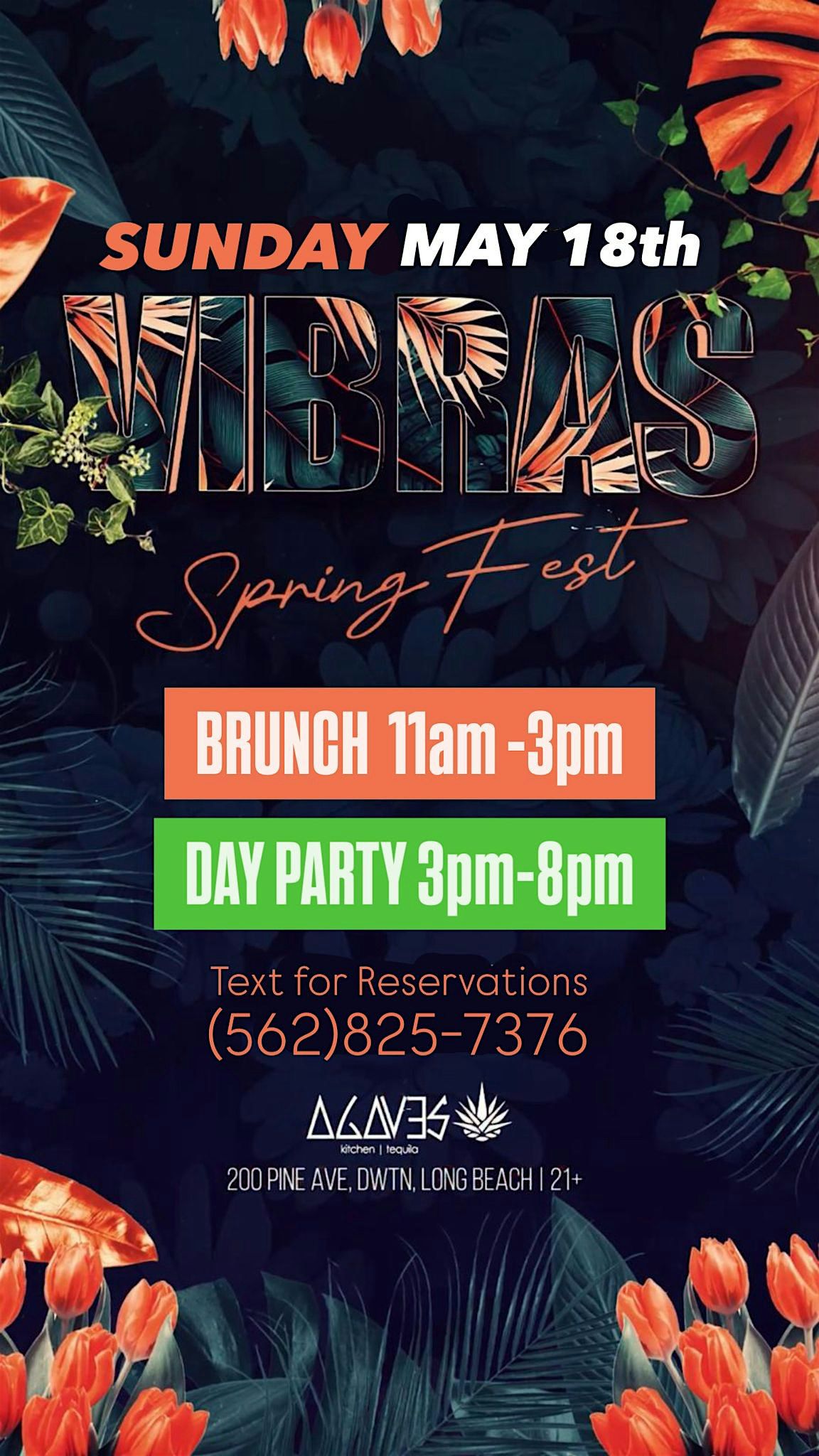 VIBRAS SUNDAY: BEATS + BRUNCH + DRINKS inside Agaves Long Beach, 18 May | Event in Long Beach | AllEvents
