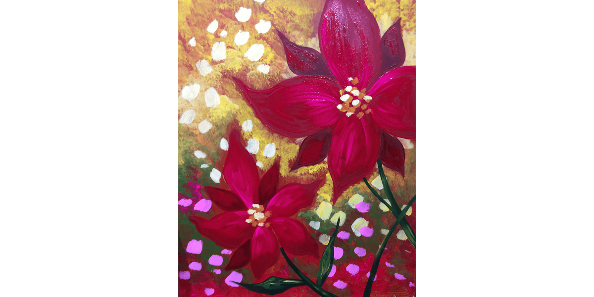 Poinsettia Jubilee - Paint and Sip in Houston | Classpop!™, 7 December | Event in Katy | AllEvents