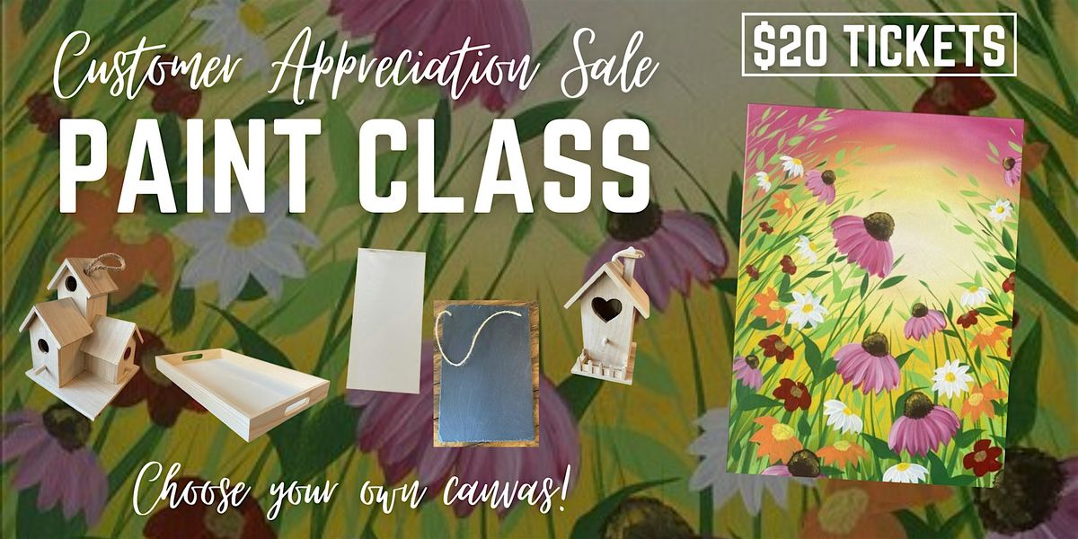 Paint & sip - customer appreciation SALE event, 13 July | Event in Coxsackie | AllEvents