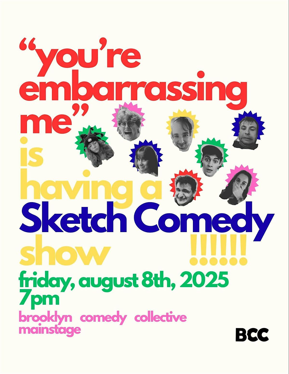 "You're Embarrassing Me", 8 August | Event in Brooklyn | AllEvents