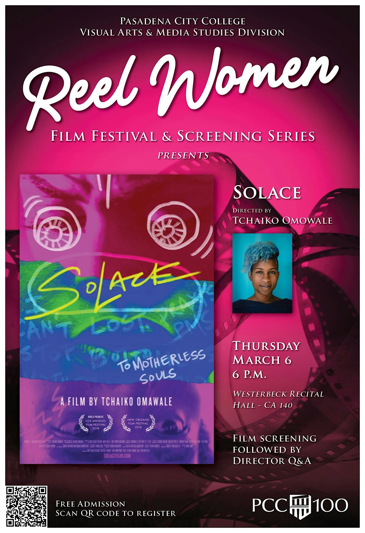 "Reel Women" Film Screening Series presents "Solace" by Tchaiko Omawale | Event in Pasadena