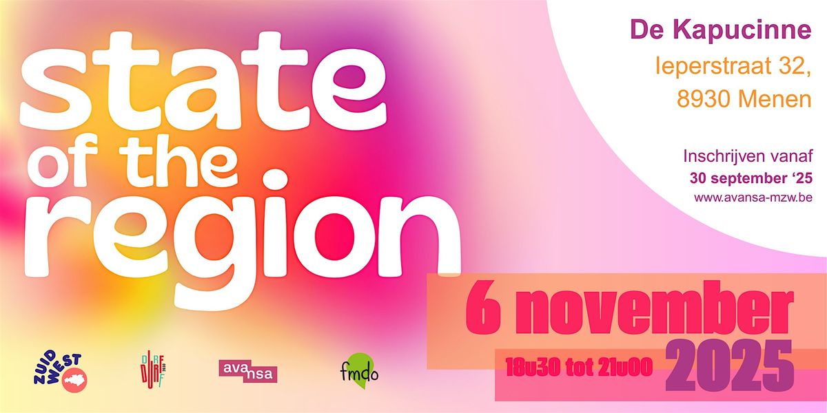 State of the Region 2025, 6 November | Event in Menen | AllEvents