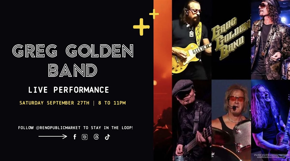 Greg Golden Band LIVE at Reno Public Market, 27 September | Event in Reno | AllEvents