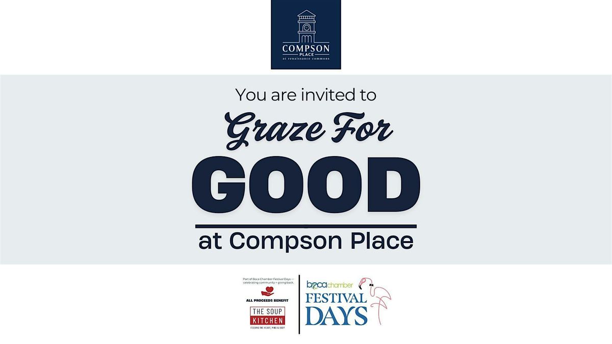 Graze for Good –  Savor Global Flavors at Compson Place’s Dine-Around, 4 August | Event in Boynton Beach