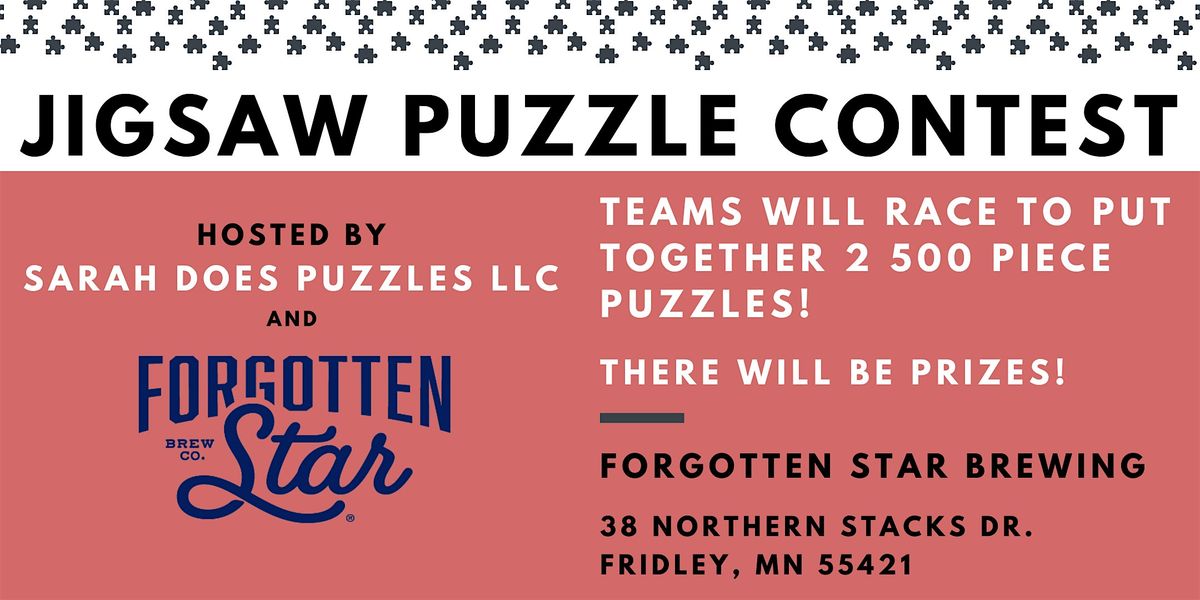 SPECIAL Team RELAY Jigsaw Puzzle Contest at Forgotten Star Brewing - August, 13 August | Event in Fridley