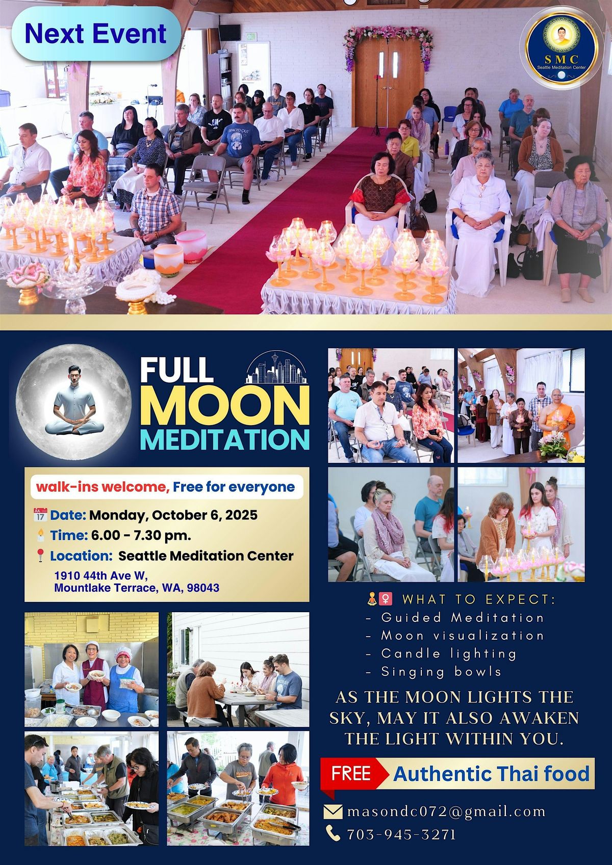 Let's gather under the Full Moon ∣ A Free Meditation Invitation, 6 October | Event in Mountlake Terrace