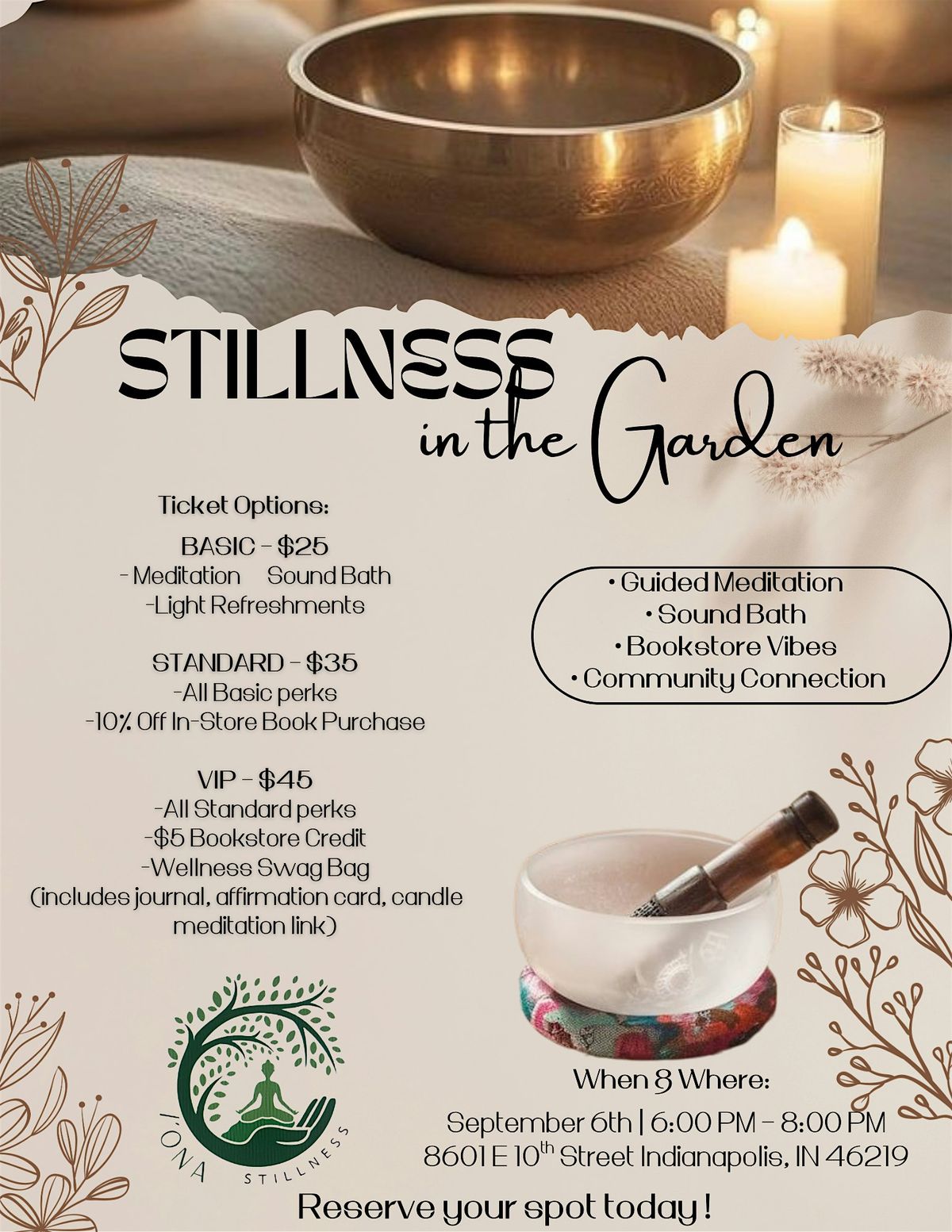 Stillness in the Garden, 6 September | Event in Indianapolis | AllEvents