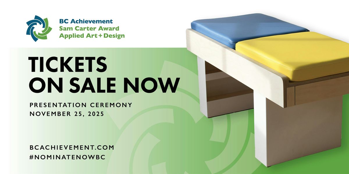 2025 Sam Carter Award in Applied Art + Design Presentation Ceremony, 25 November | Event in Vancouver | AllEvents