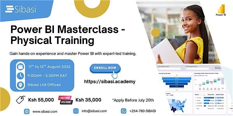 Power BI Masterclass  - Physical Training, 11 August | Event in Nairobi | AllEvents