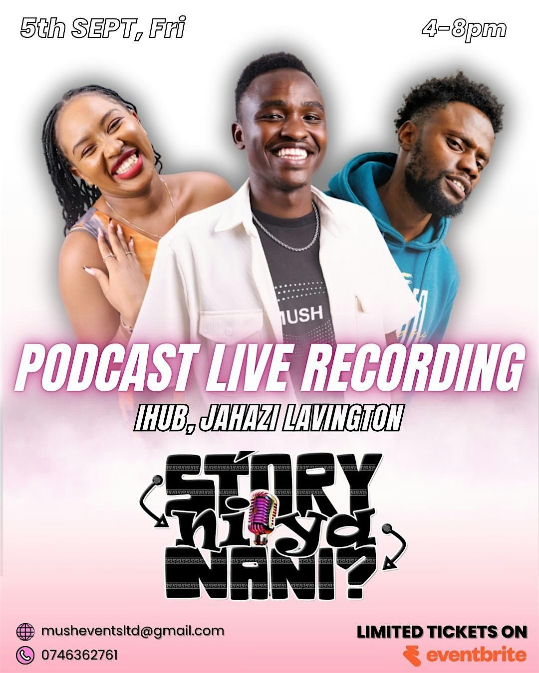 STORY NI YA NANI PODCAST LIVE RECORDING, 5 September | Event in Nairobi | AllEvents