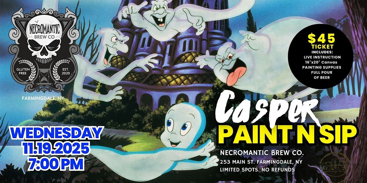 PAINT N SIP: CASPER, 19 November | Event in Farmingdale | AllEvents