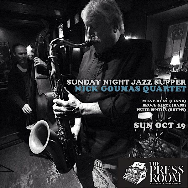 Sunday Jazz Supper: Nick Goumas Quartet w/ special guest Tom Palance, 19 October | Event in Portsmouth | AllEvents