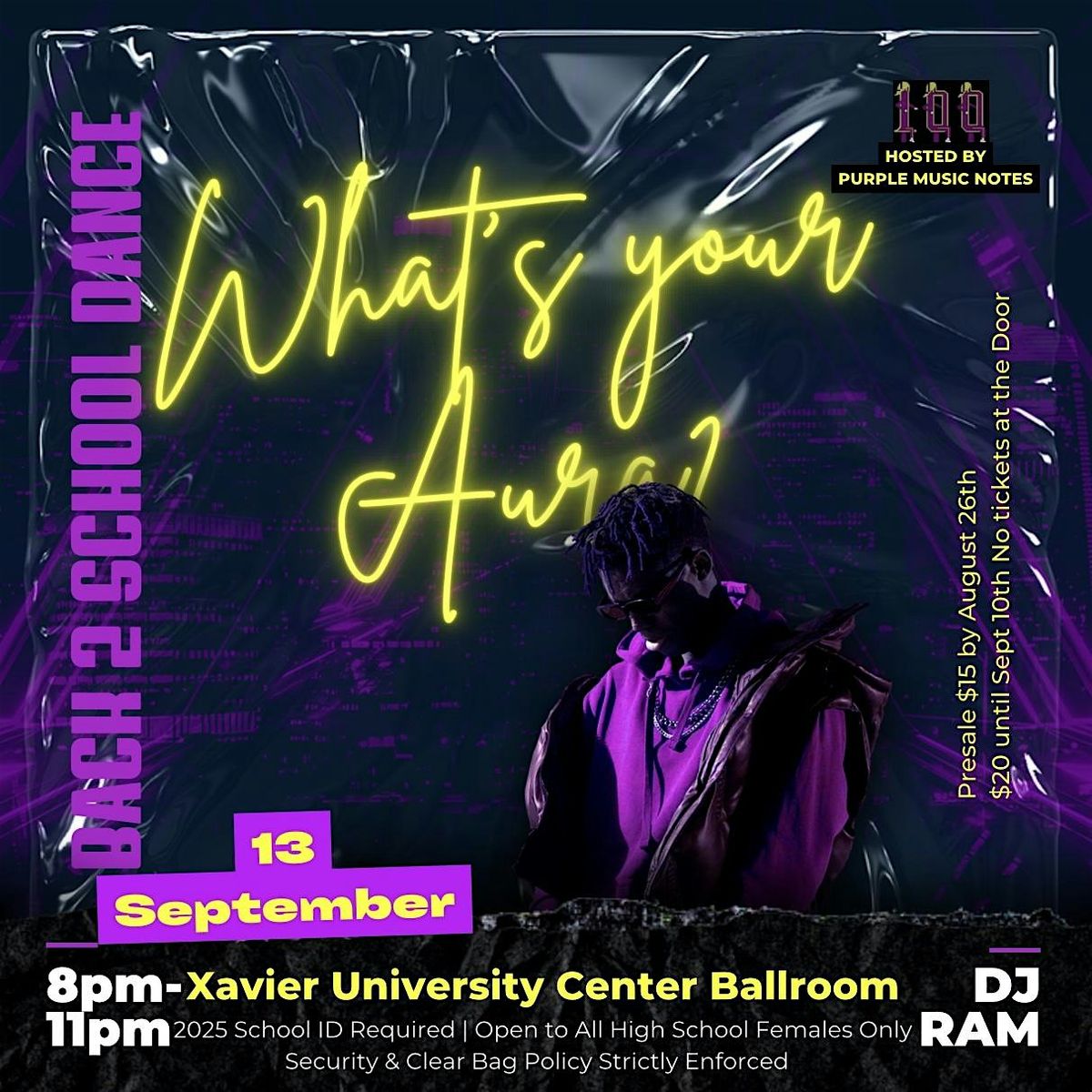 Back to School Dance, What’s You Aura?, 13 September | Event in New Orleans | AllEvents