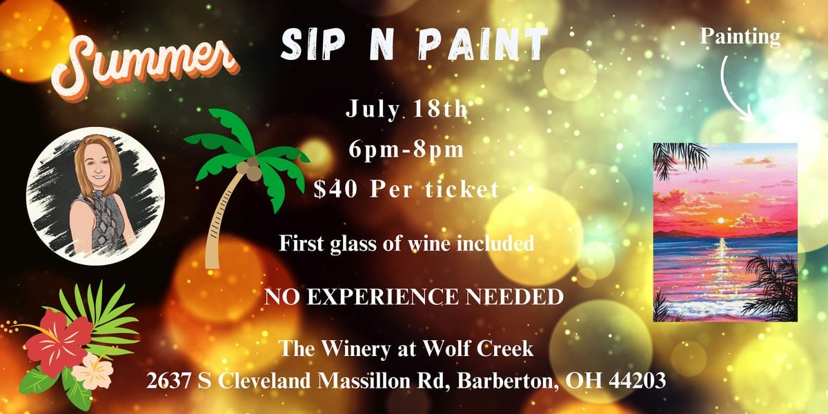 Summer Sip N Paint, 18 July | Event in Barberton | AllEvents