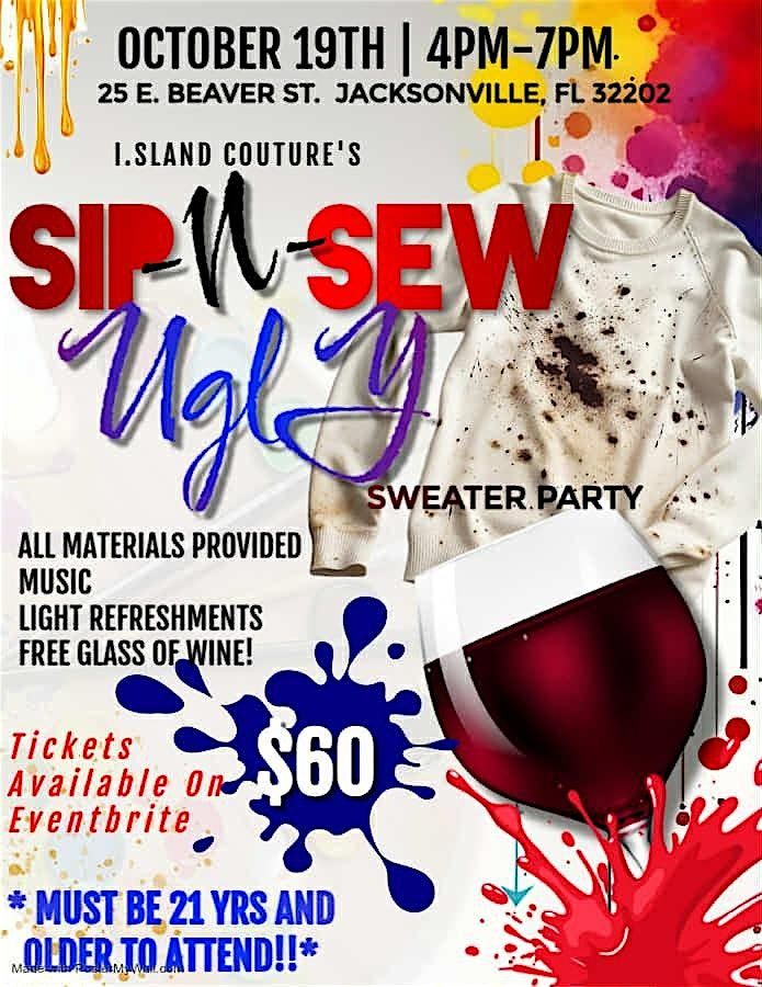 I.SLAND Couture's Sip-N-Sew Ugly Sweater Party, 19 October | Event in Jacksonville | AllEvents