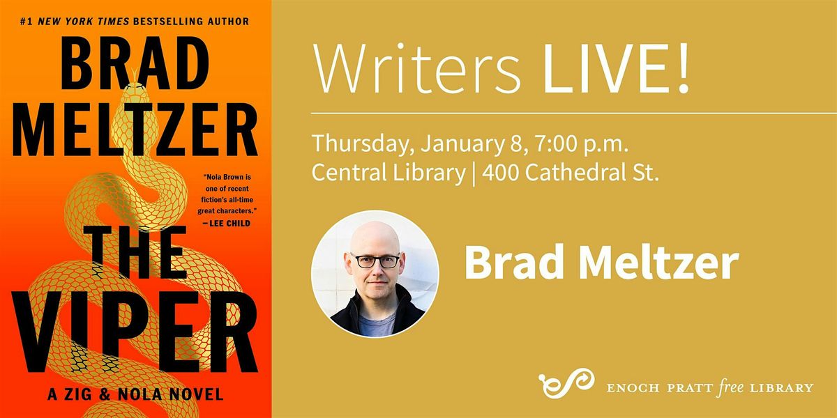 Brad Meltzer: "The Viper", 8 January | Event in Baltimore | AllEvents