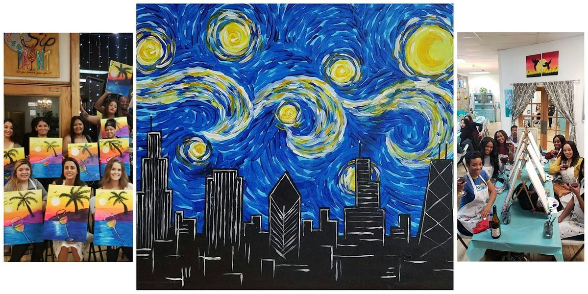 BYOB Sip & Paint Class “Starry Night Skyline”, 25 October | Event in Chicago | AllEvents