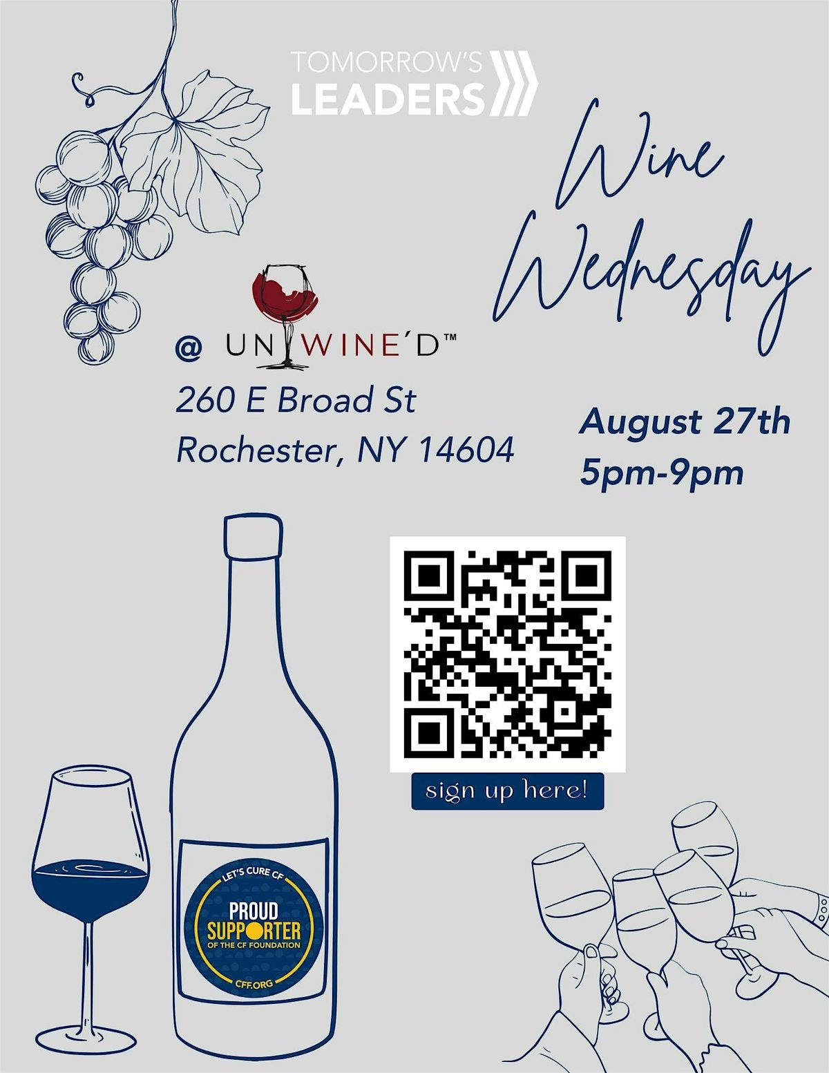 Wine Wednesday to Support Cystic Fibrosis, 27 August | Event in Rochester | AllEvents