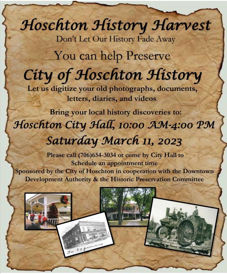 Hoschton History Harvest, Hoschton City Square, 11 March 2023