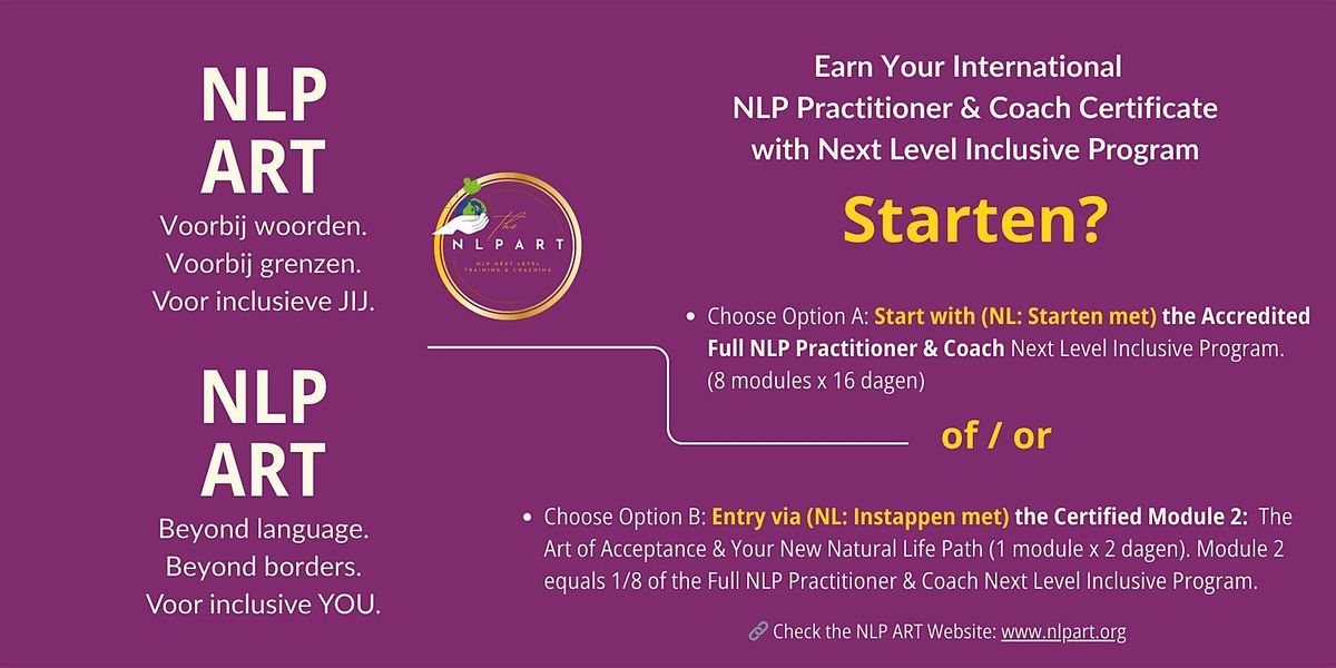 Certification Module 2: The Art of Acceptance & Your New Natural Life Path, 11 December | Event in Bunnik
