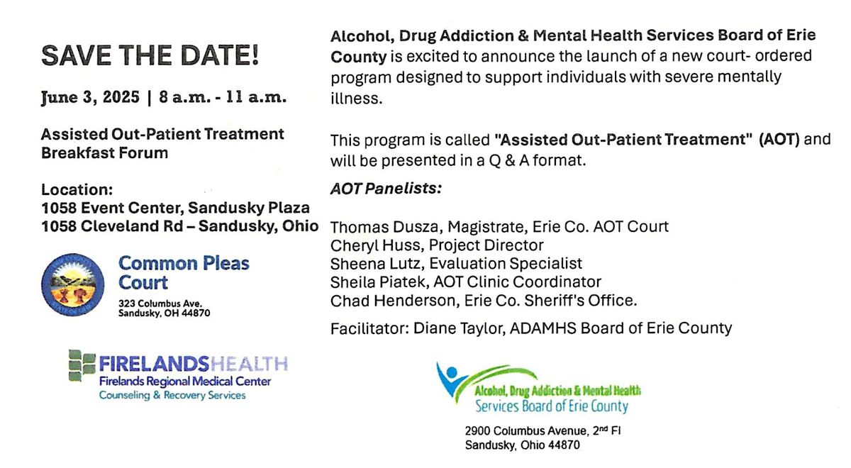 AOT Court Program Breakfast Forum, 3 June | Event in Sandusky | AllEvents