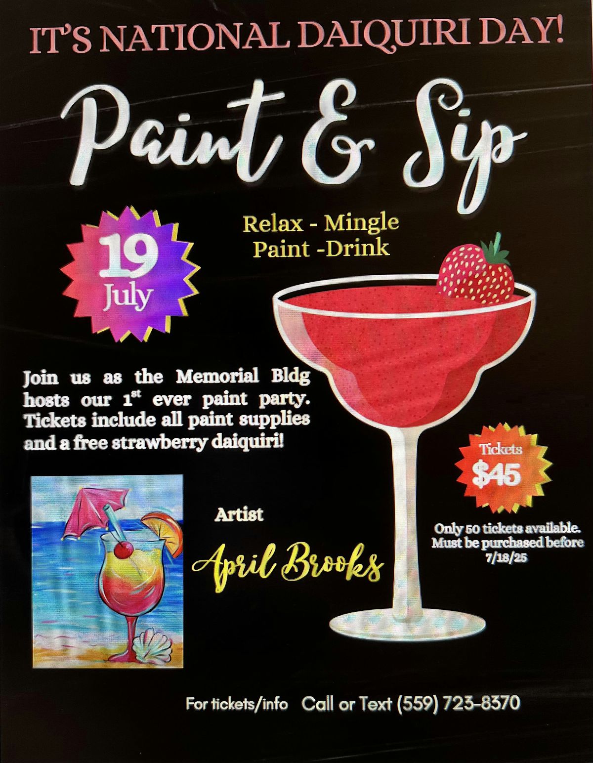 Paint & Sip party!, 19 July | Event in Tulare | AllEvents