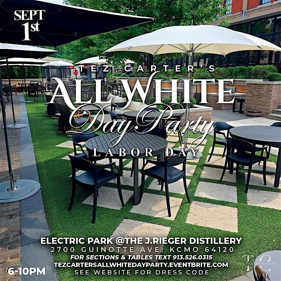 Tez Carter's All White Day Party, 1 September | Event in Kansas City | AllEvents