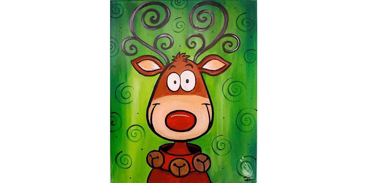 Crazy Reindeer - Paint and Sip in New Braunfels | Classpop!™, 21 December | Event in New Braunfels | AllEvents
