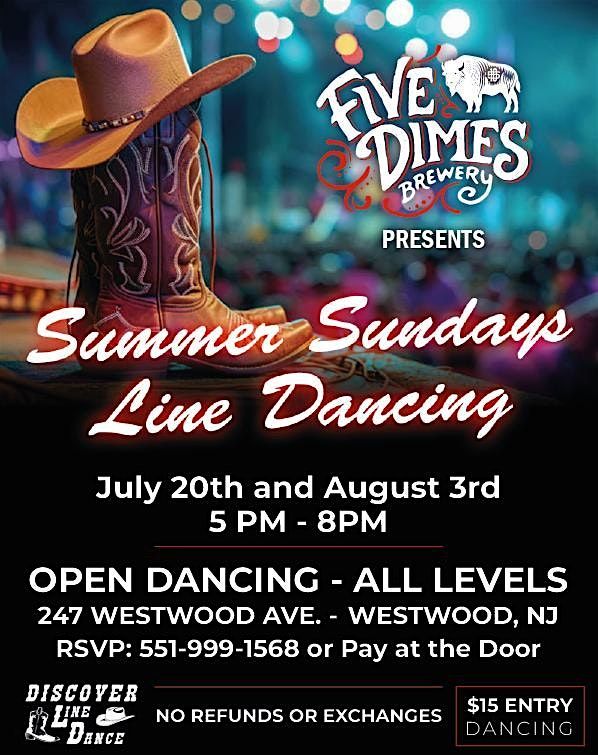 Line Dancing - Five Dimes Brewery, 3 August | Event in Westwood | AllEvents