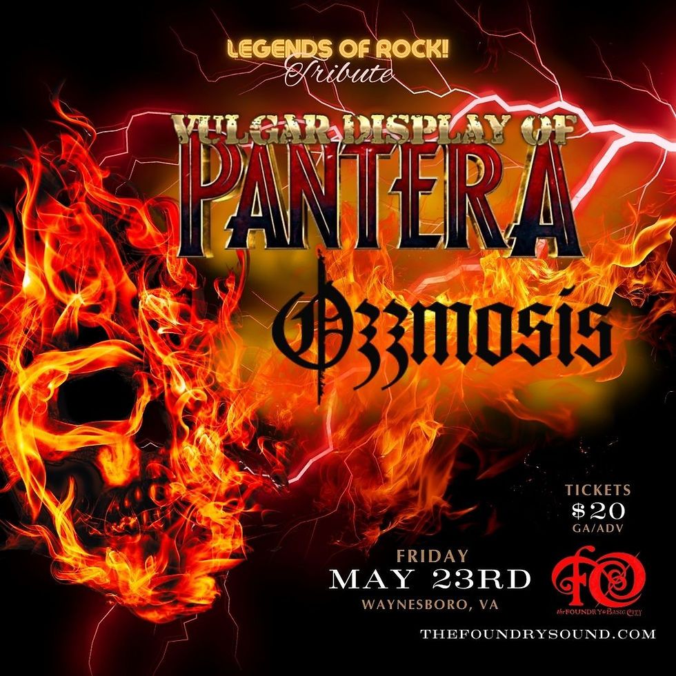 Vulgar Display of Pantera and Ozzmosis at Tally Ho, 24 May | Event in Leesburg | AllEvents