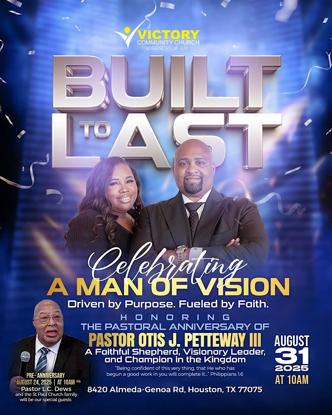 Honoring The Pastoral Anniversary of Pastor Otis J. Petteway III | Event in Houston | AllEvents