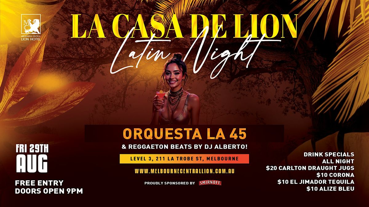 A Night of Salsa & Reggaeton / La Casa De Lion, 29 August | Event in Melbourne | AllEvents
