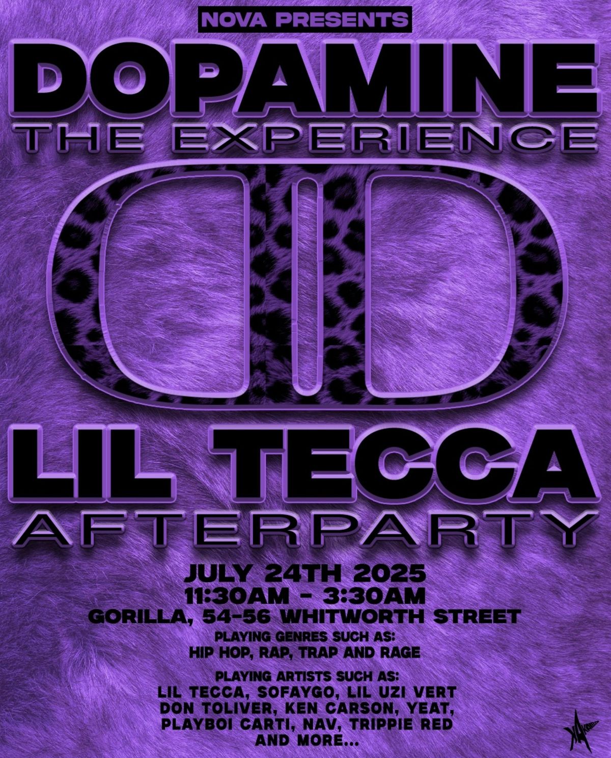 DOPAMINE THE EXPERIENCE LIL TECCA AFTER PARTY presented by NOVA, 24 July | Event in Manchester | AllEvents