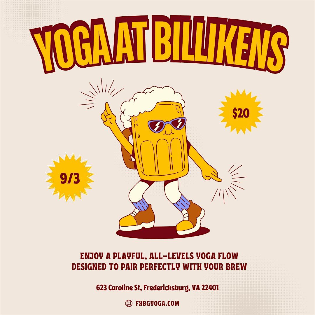 Beer Yoga at Billikens!, 3 September | Event in Fredericksburg | AllEvents