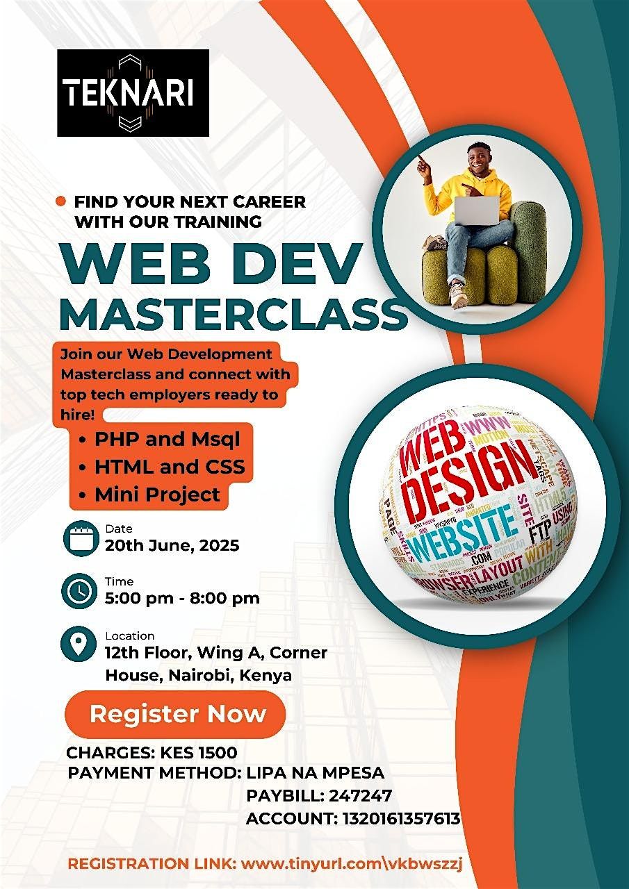 Web Development Masterclass, 30 June | Event in Nairobi | AllEvents