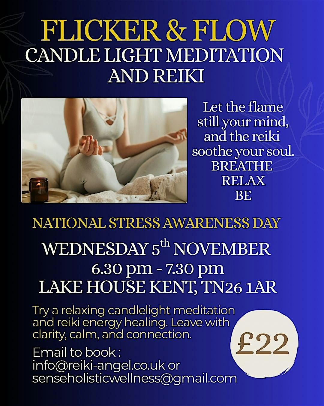 CANDLELIGHT MEDITATION & REIKI, 5 November | Event in Hothfield | AllEvents