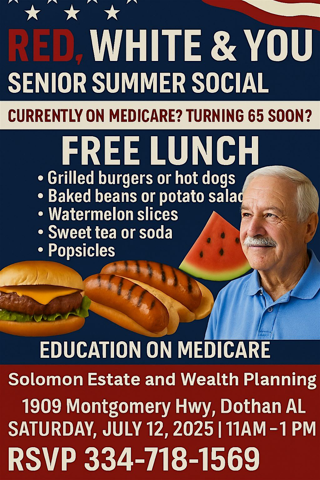 RED, WHITE & YOU:  SENIOR SUMMER SOCIAL!, 2 August | Event in Dothan | AllEvents