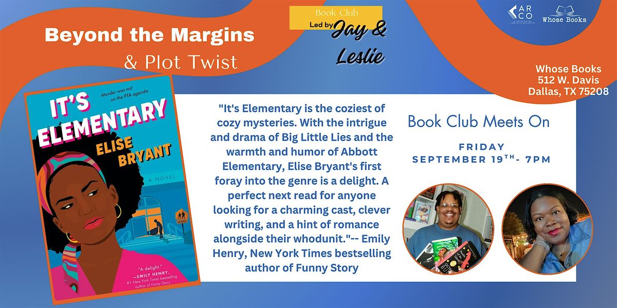 Beyond The Margins & Plot Twist Book Club, 19 September | Event in Dallas | AllEvents
