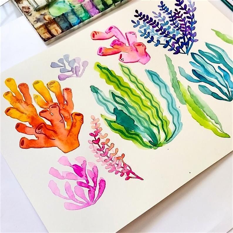 Watercolor Workshop - Under The Sea, 24 August | Event in Troy | AllEvents