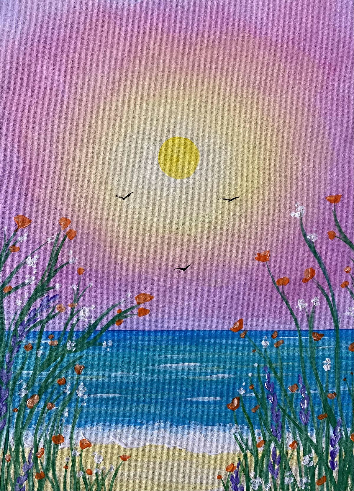 Coastal Flowers Paint and Sip Night- drink included!, 20 June | Event in El Segundo | AllEvents