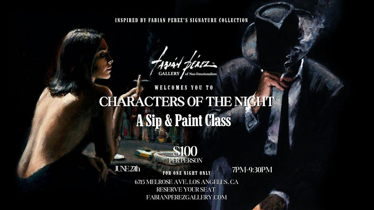Characters of the Night: A Sip & Paint Class, 27 June | Event in Los Angeles | AllEvents